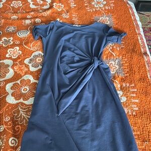 Sezane Blue Tie Pippa Dress